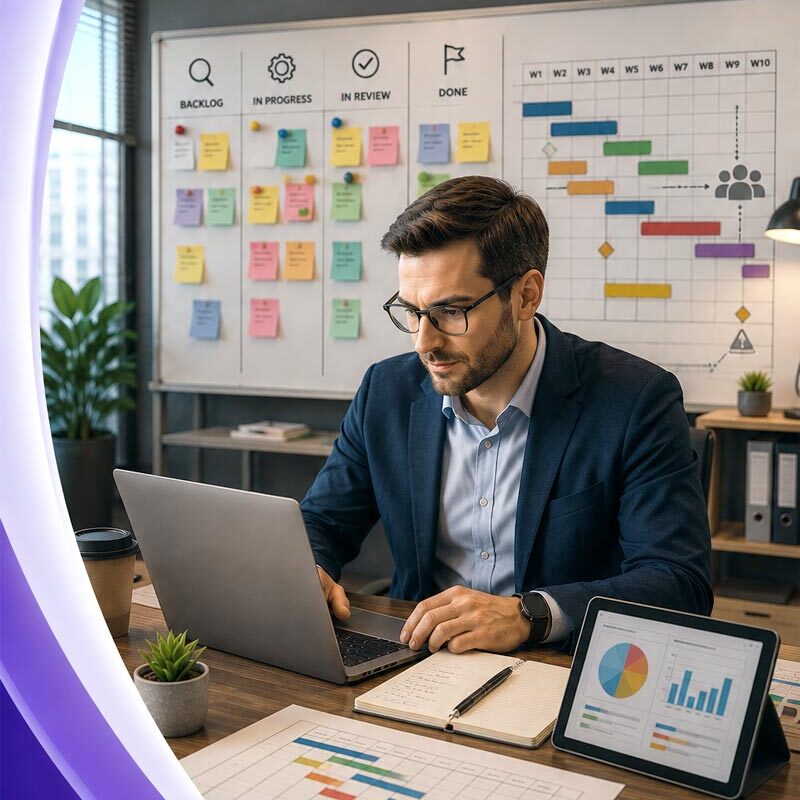 AI для Project Manager - онлайн курс з використання штучного інтелекту для управління проєктами, планування, ризиків та комунікацій